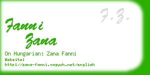 fanni zana business card